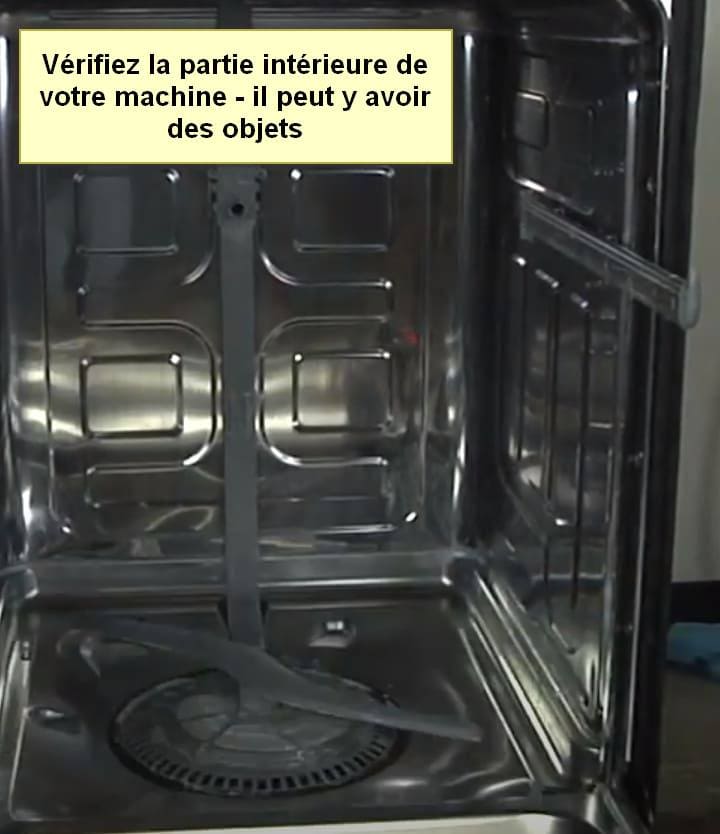 Code d'erreur 7E du lave-vaisselle Samsung Vérifiez la partie intérieure de votre machine